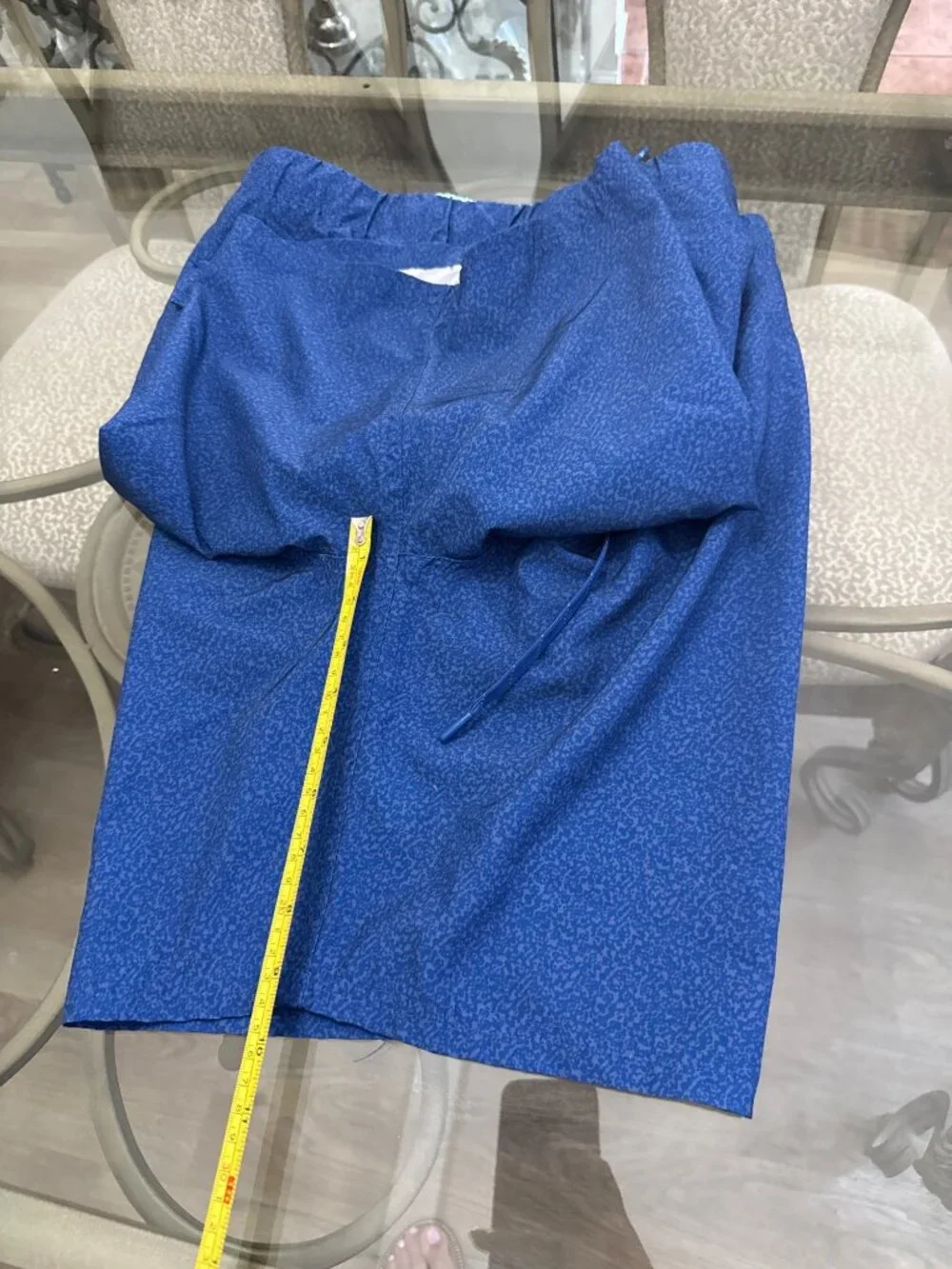 ZeroXposur Mens XL Blue Swim Trunks With Pockets Drawstring Waist & Side Zipper